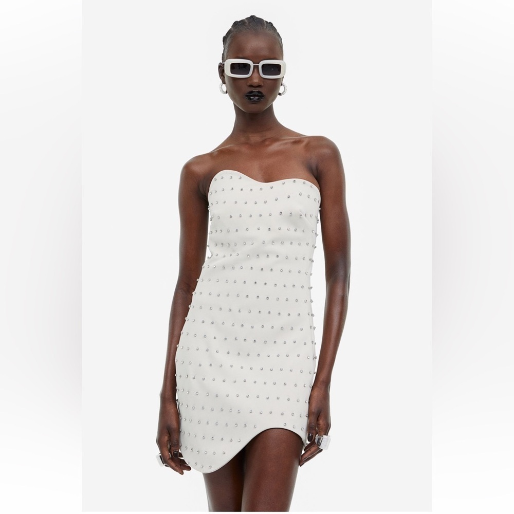 H&M Innovation Re-Enchantment Design Story RHINESTONE EMBELLISHED BANDEAU DRESS